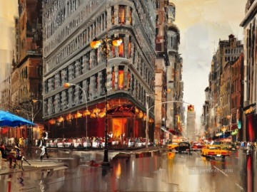 Impresionismo Painting - Nueva York Kal Gajoum con espátula